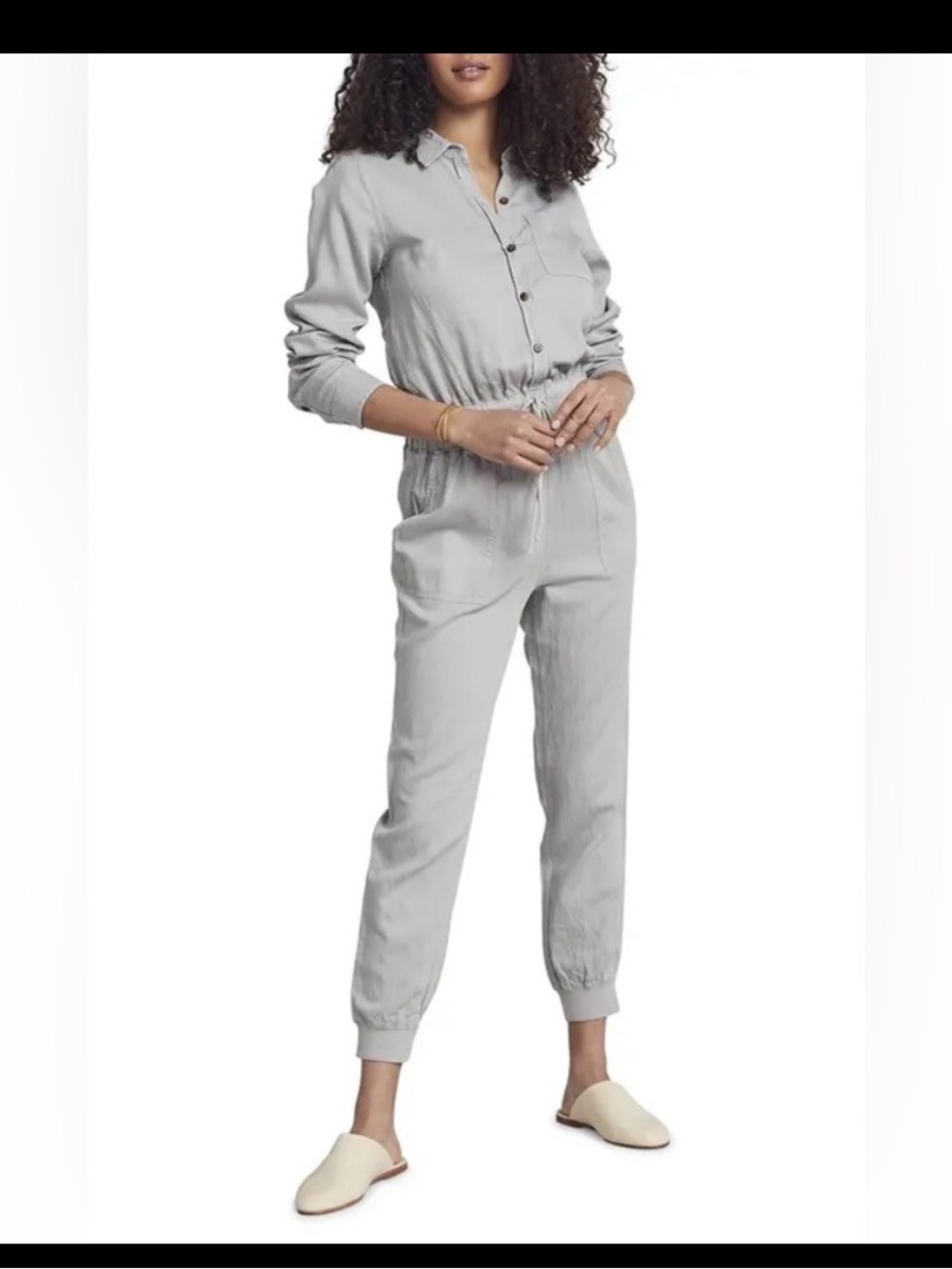 FAHERTY Arlie Day Jumpsuit in Stone Size M